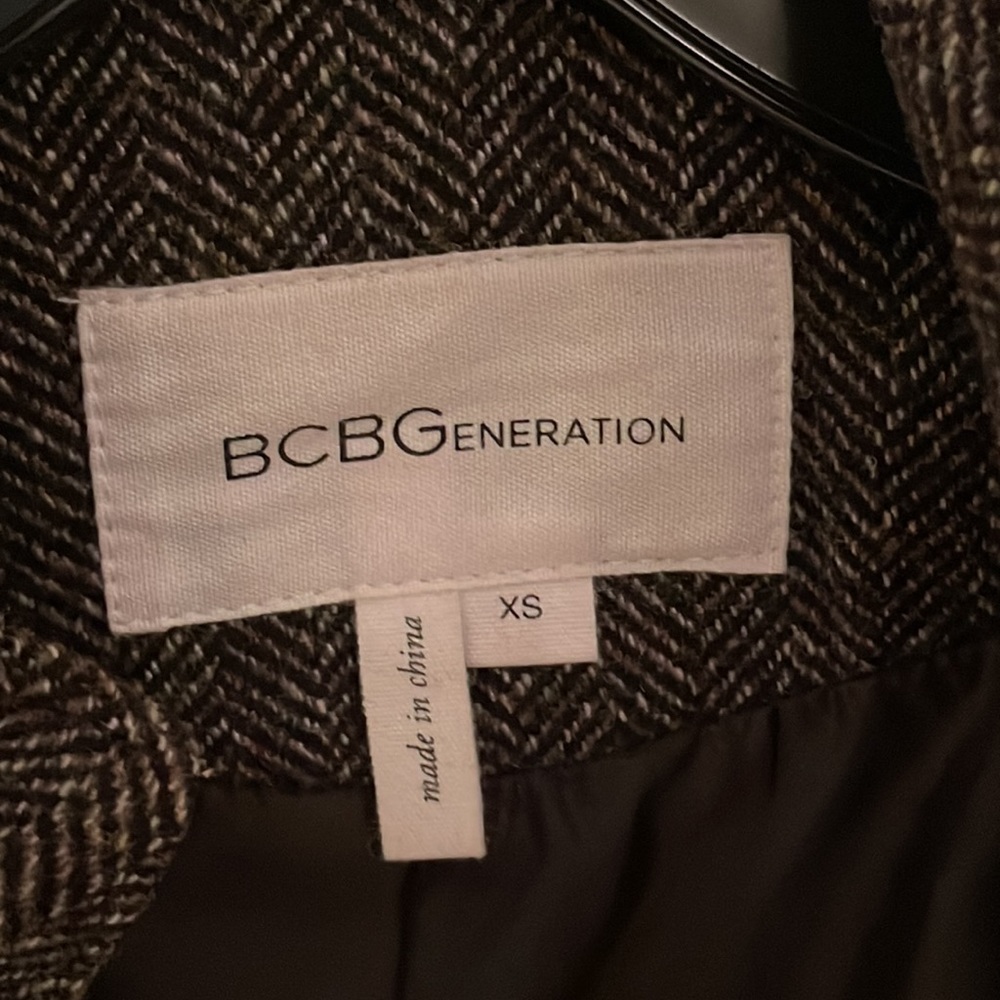 New BCBGeneration Tweed & Faux Leather Military Jacket❣️ - Picture 10 of 11